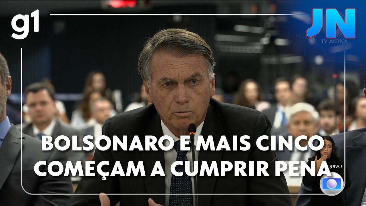 JN: Jair Bolsonaro e mais cinco aliados começam a cumprir pena por tentativa de golpe de Estado