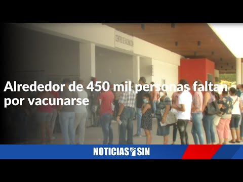 Alrededor de 450 mil personas faltan por vacunarse