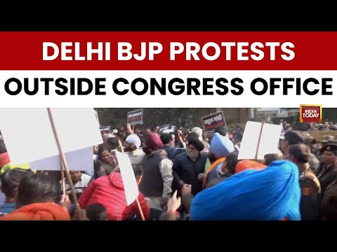 Delhi: BJP Protests Outside Congress HQ After Rahul Gandhi Calls Ravneet Singh Bittu A 'Traitor'