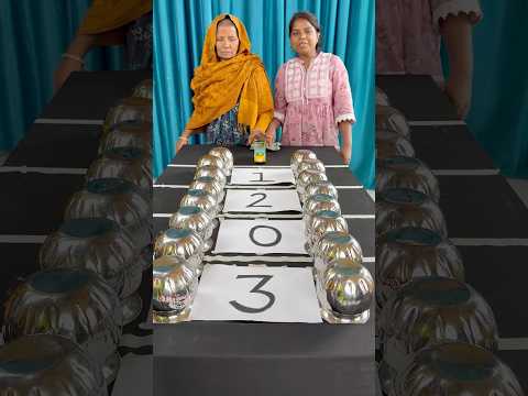 Amazing who will get Lucky More lucky money challenge Bolttle flip #shorts
