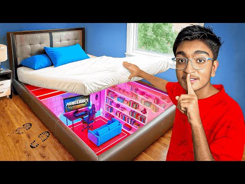 I Built a SECRET Gaming Room in My House..!