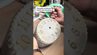 Cold Finish on an oval clock! Oval Jig available now:) #ceramic #potterystudio #pottery #clay