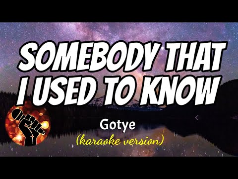 SOMEBODY THAT I USED TO KNOW – GOTYE (karaoke version)