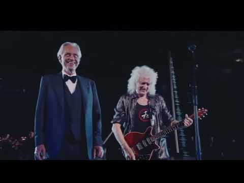 Brian May and Andrea Bocelli concert clip - Italy 2014