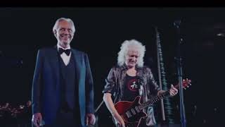 Brian May and Andrea Bocelli concert clip - Italy 2014