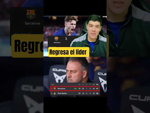 Mientras el Madrid cae con Osasuna… el Barça golea 3-0 y recupera la cima 👀🔥 #shortvideo