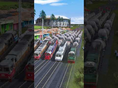 5 Kereta Api Pertamina Panjang Melintasi Rel Bergelombang #railtrack #train #railroad #railway