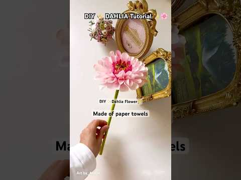 How to Make a Dahlia flower | DIY Pink Dahlia Tutorial