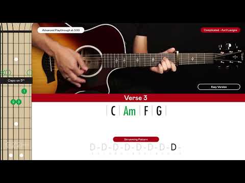 Complicated Guitar Cover Avril Lavigne 🎸|Tabs + Chords|