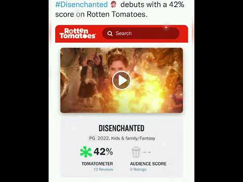 #Disenchanted    debuts with a 42% score on Rotten Tomatoes
