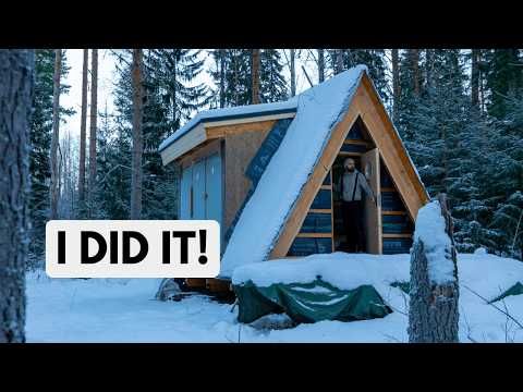 Building A-Frame Cabin in Northern Sweden Part 5