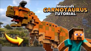 How to Build a Carnotaurus in Minecraft 🦖 (Realistic Tutorial)