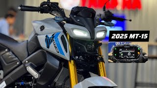 2025 New Yamaha MT-15 || TFT Console and New Colours || Detailed Walkaround Review 