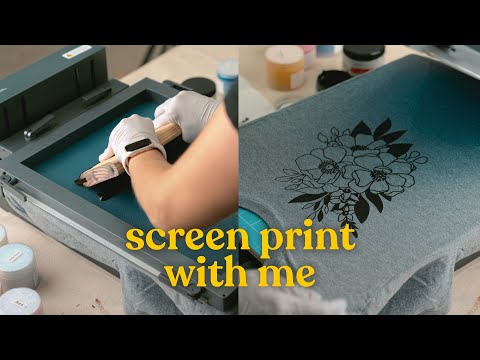 Artist Biz Journey ✿ First time screen printing as a self-employed creative, new tools in the studio