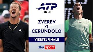 Cerúndolo 🇦🇷 - Zverev 🇩🇪 - Viertelfinale | Miami Open 2026 | Highlights - Sky Sport Tennis