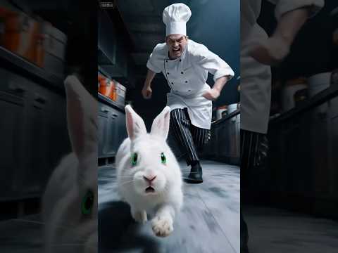 A rabbit friend from the sky #cat #shorts #cartoon  #funny #animals #kucing #immortal #modernization