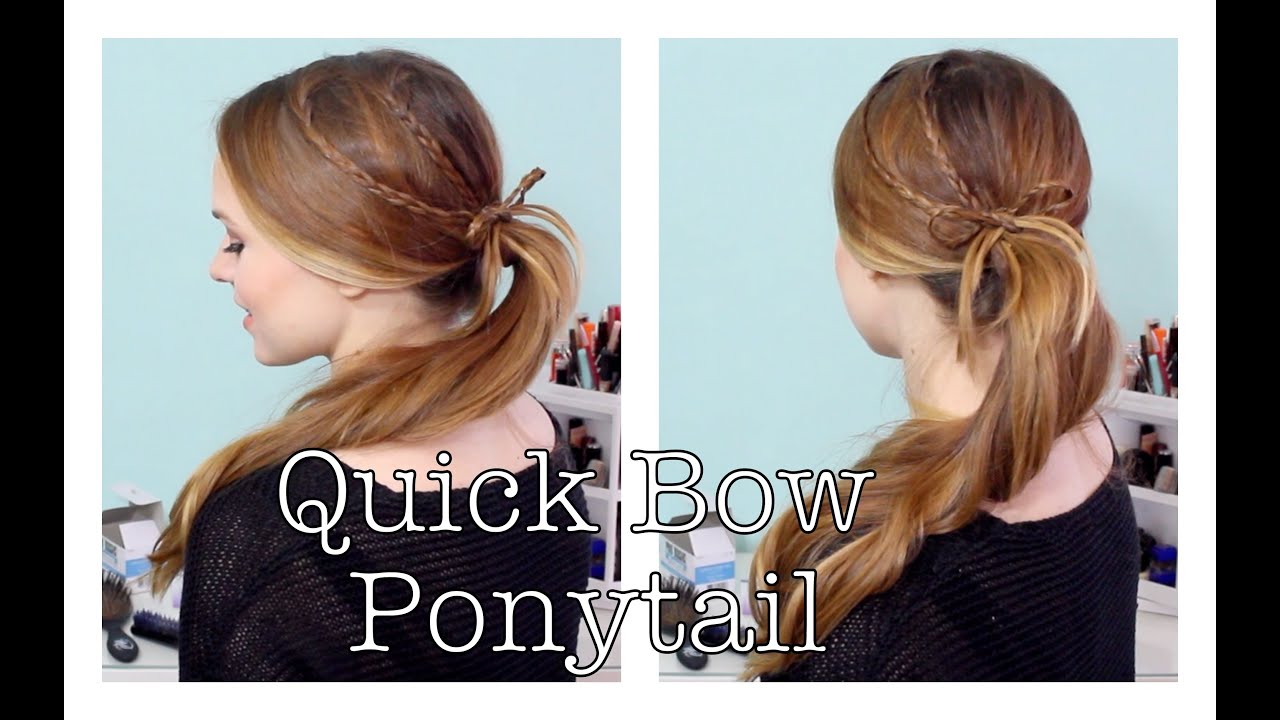 How to Do a Quick Braided Bow Ponytail