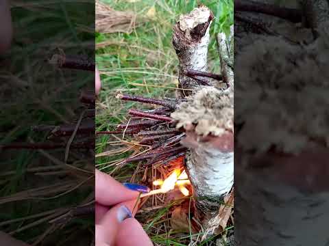Leisure GIRL🔥#outdoors #camping #survival #bushcraft #fire #skills