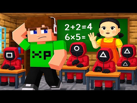 KIRÚGTÁK XP-T A SQUID GAME ISKOLÁBÓL A MINECRAFTBAN! 😱