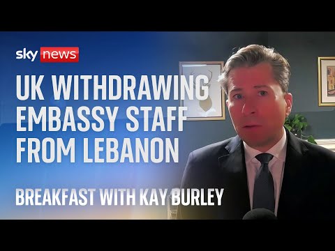Israel-Hamas war: UK withdrawing staff from Beirut embassy 'troubling', former ambassador says