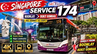 Singapore 4K - SBS Transit Bus Service 174 | Boon Lay to Bukit Batok | Full Journey in 4K 🇸🇬 #sg #4k