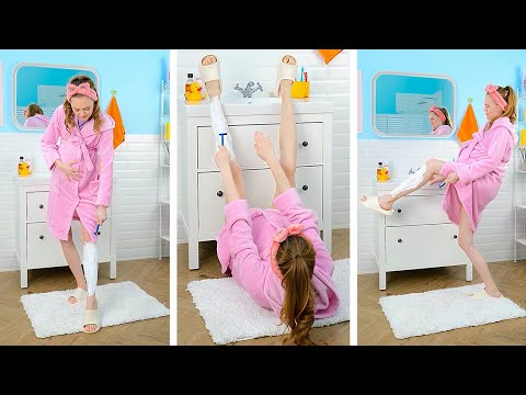 Astuce de rasage dans la salle de bain pour les femmes enceintes