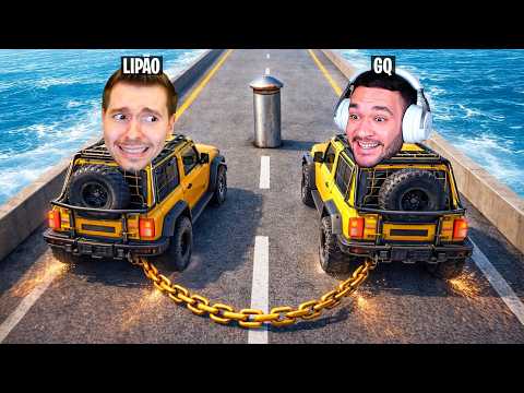 LIPÃO e GQ acorrentando um CARRO! - Chained Wheels