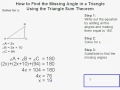 Finding Missing Angles in Triangles
