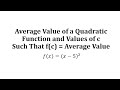 Understanding Average Value of a Function