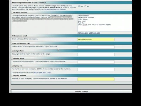 Initial vBulletin Setup: Part 1