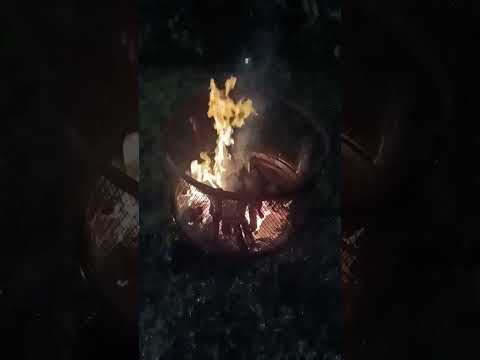 chilling by the fire 