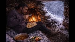 Surviving a Brutal Snowstorm Alone | Extreme Winter Camping & Survival Shelter | Nature ASMR