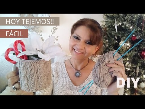 🎄Como tejer detalles muy fáciles para nuestras tazas en Navidad !!! 🎄