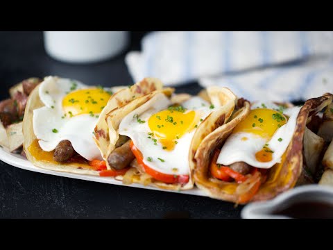 Level Up Breakfast with this Bacon Pancake Breakfast Taco