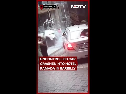 Uttar Pradesh News | Uncontrolled Car Crashes Into A Hotel In Bareilly
