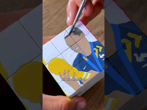 DÍA 4 pintando a MBAPPÉ en un CUBO de RUBIK ?⬜️