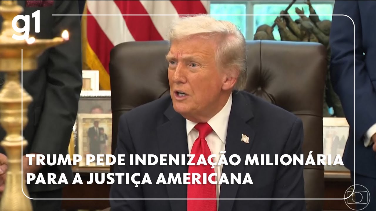 Trump pede indenização de US$ 230 milhões para o Departamento de Justiça dos EUA que ele comanda