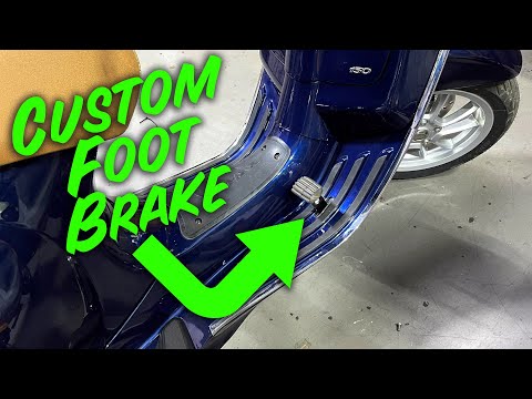 Custom FOOT BRAKE on a Vespa Primavera!