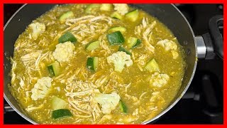 Pollo en Salsa Verde con Verduras | Receta Keto y Fácil  | #keto Recetas
