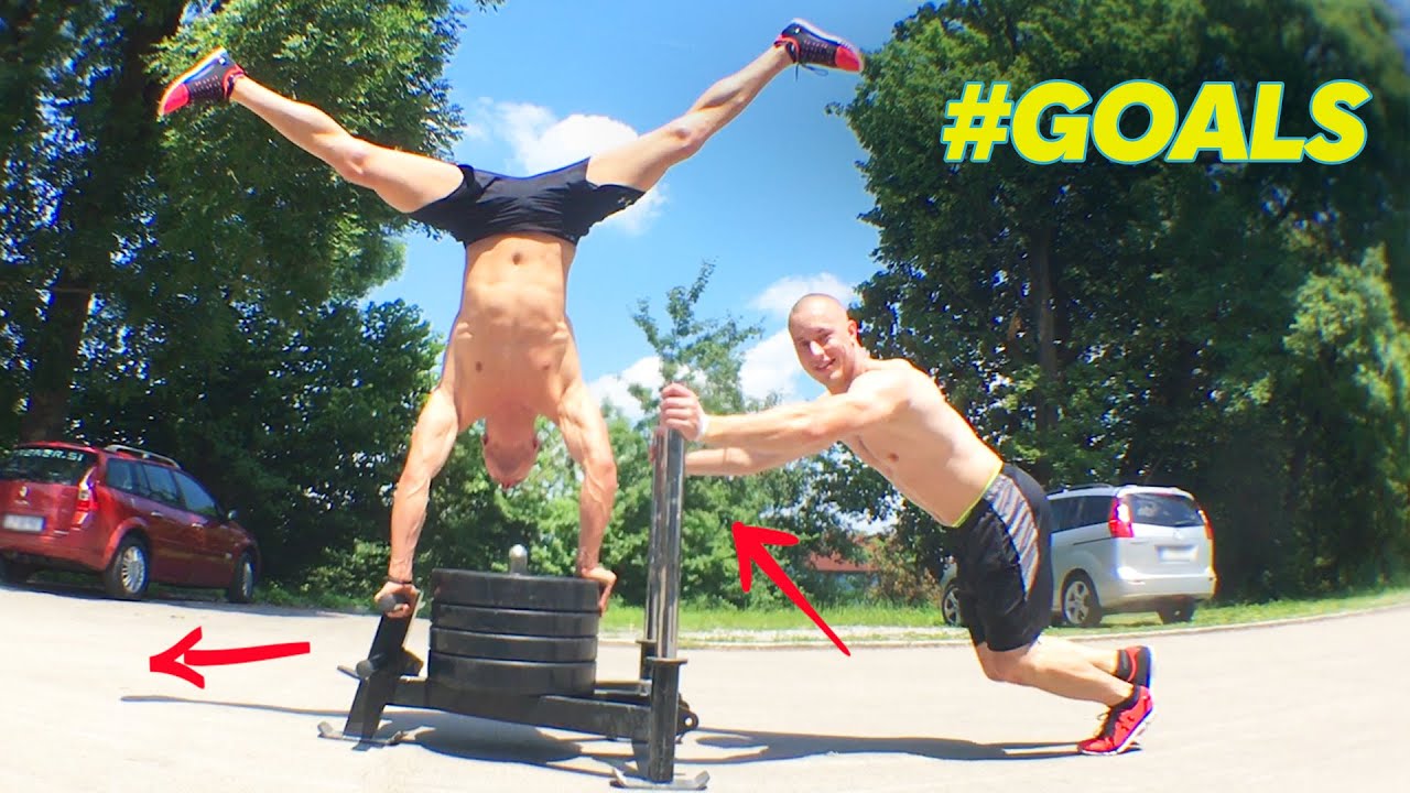 Extreme Sled Pushes with Handstand Mastery | Fitness #GOALS & More