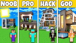 Minecraft Battle: NOOB vs PRO vs HACKER vs GOD ROBLOX HOUSE BUILD CHALLENGE in Minecraft
