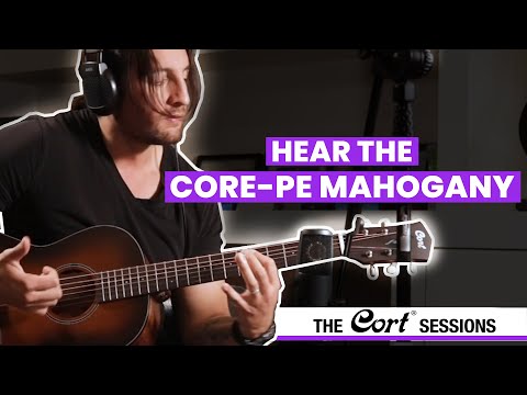 Hear the Cort Core-PE Mahogany Parlor Acoustic Guitar