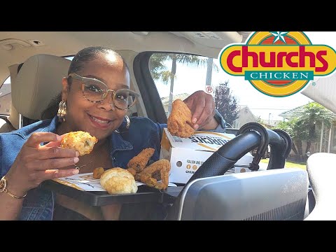 I MET UP WITH MY EX TODAY . TRYING CHURCH'S JALAPENO CHEDDAR BISCUITS  & FRIED CHICKEN WINGS!