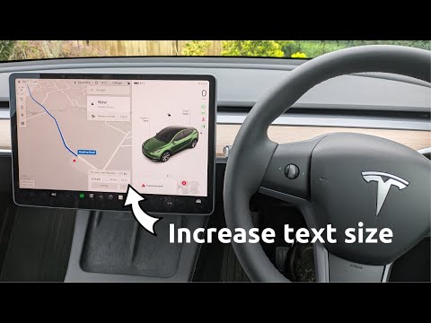 Tesla Model 3/Y text sizing to make it easier to see the screen