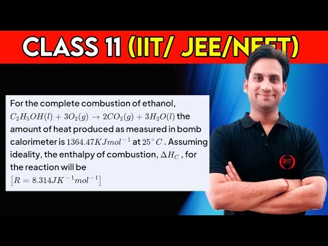 For the complete combustion of ethanol, C₂H₅OH(I) + 3O₂(g) → 2CO₂(g) + 3H₂O(l) the amount of heat