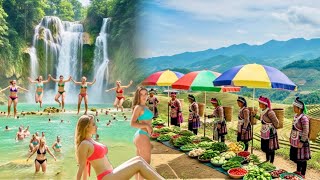 Khách TÂY Da Trắng Mắt Xanh Đến Đông Kín Phiên Chợ Du Già - Tuyên Quang