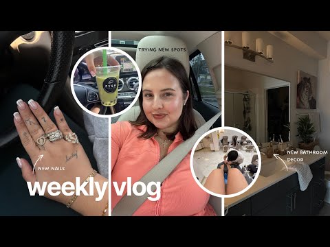 weekly vlog: home cooked meals, new bathroom decor, LEG DAY, trying the viral one pan pasta & more!!