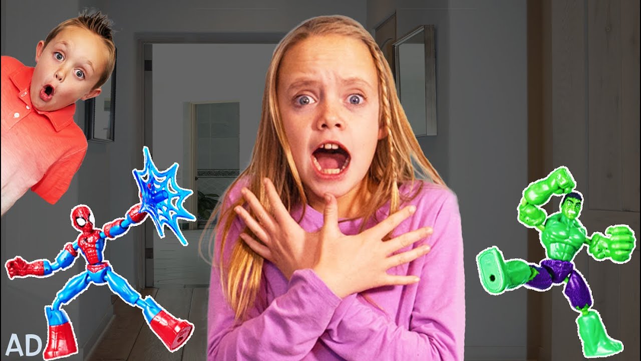 Funny Joke on Jazzy with our Spider-Man and Avengers Marvel Bend and Flex Superheroes by Hasbro!