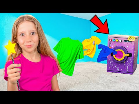 Настя помогает своей маме с домашними делами