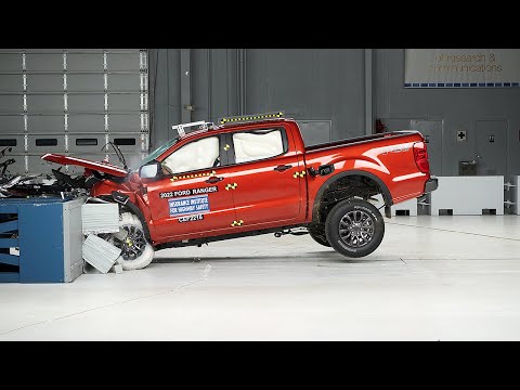 2022 Ford Ranger crew cab updated moderate overlap front IIHS crash test